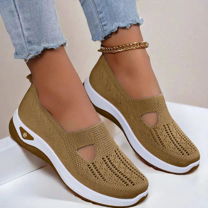 Supportive breathable slip-on walking shoes for women | Aria -6