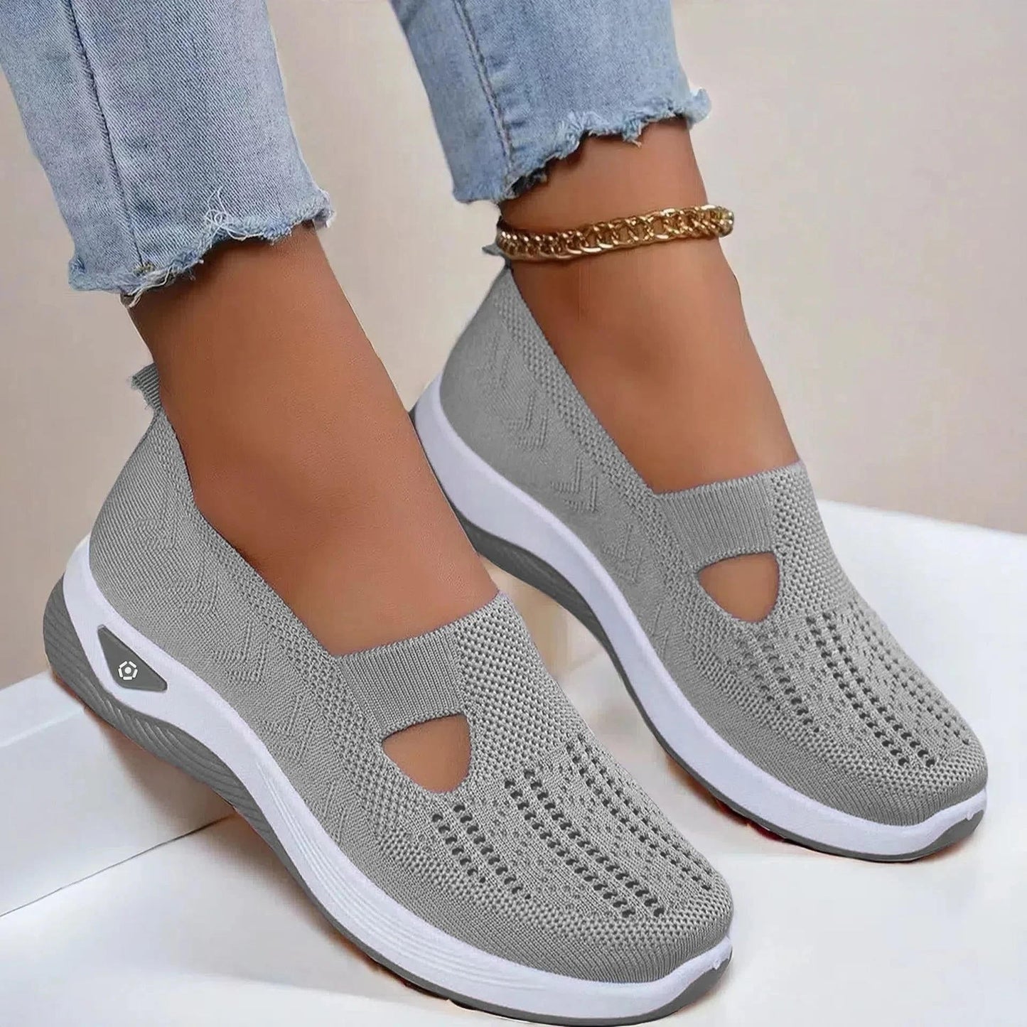 Supportive breathable slip-on walking shoes for women | Aria -2