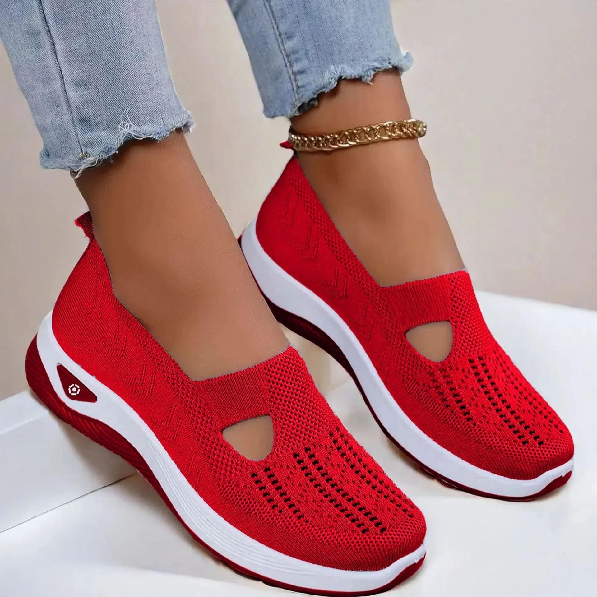 Supportive breathable slip-on walking shoes for women | Aria -5