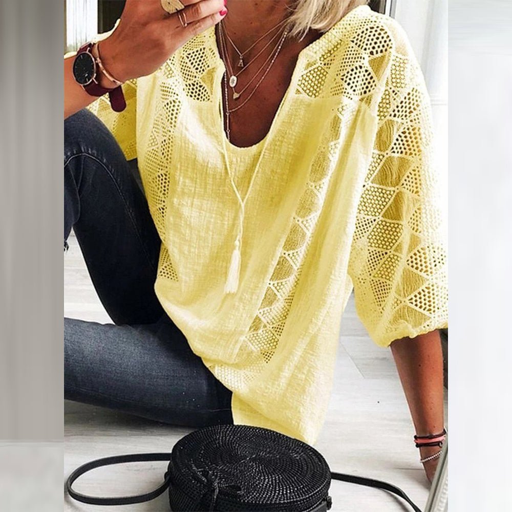 Boho chic crochet blouse for women | Calla -5