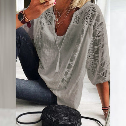 Boho chic crochet blouse for women | Calla -4