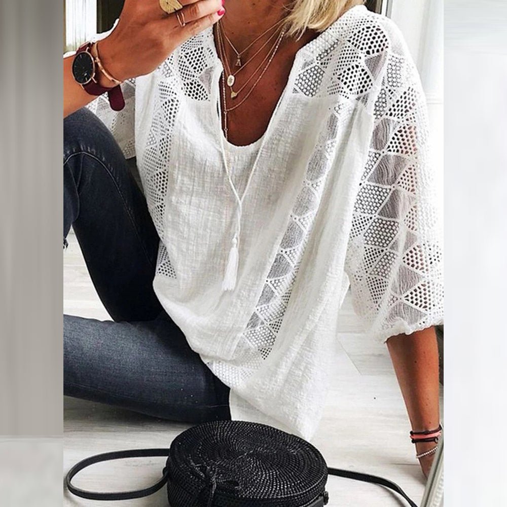 Boho chic crochet blouse for women | Calla -1