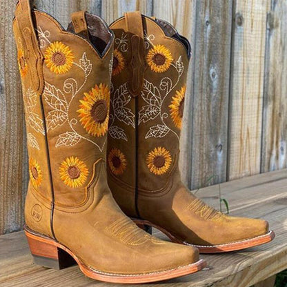 Aurelle Samantha embroidered cowboy boots for women