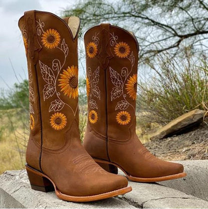 Aurelle Samantha embroidered cowboy boots for women