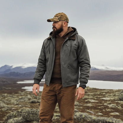 Aurelle Brandon rugged hooded sweatshirt for men