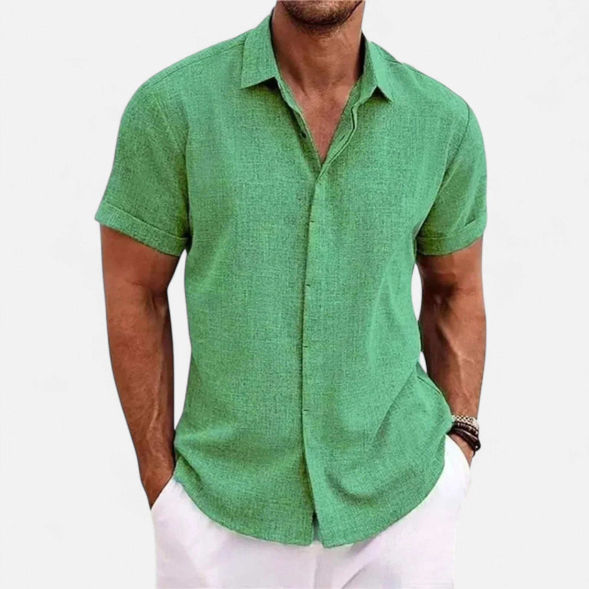 Refined coastal summer shirt for men -4