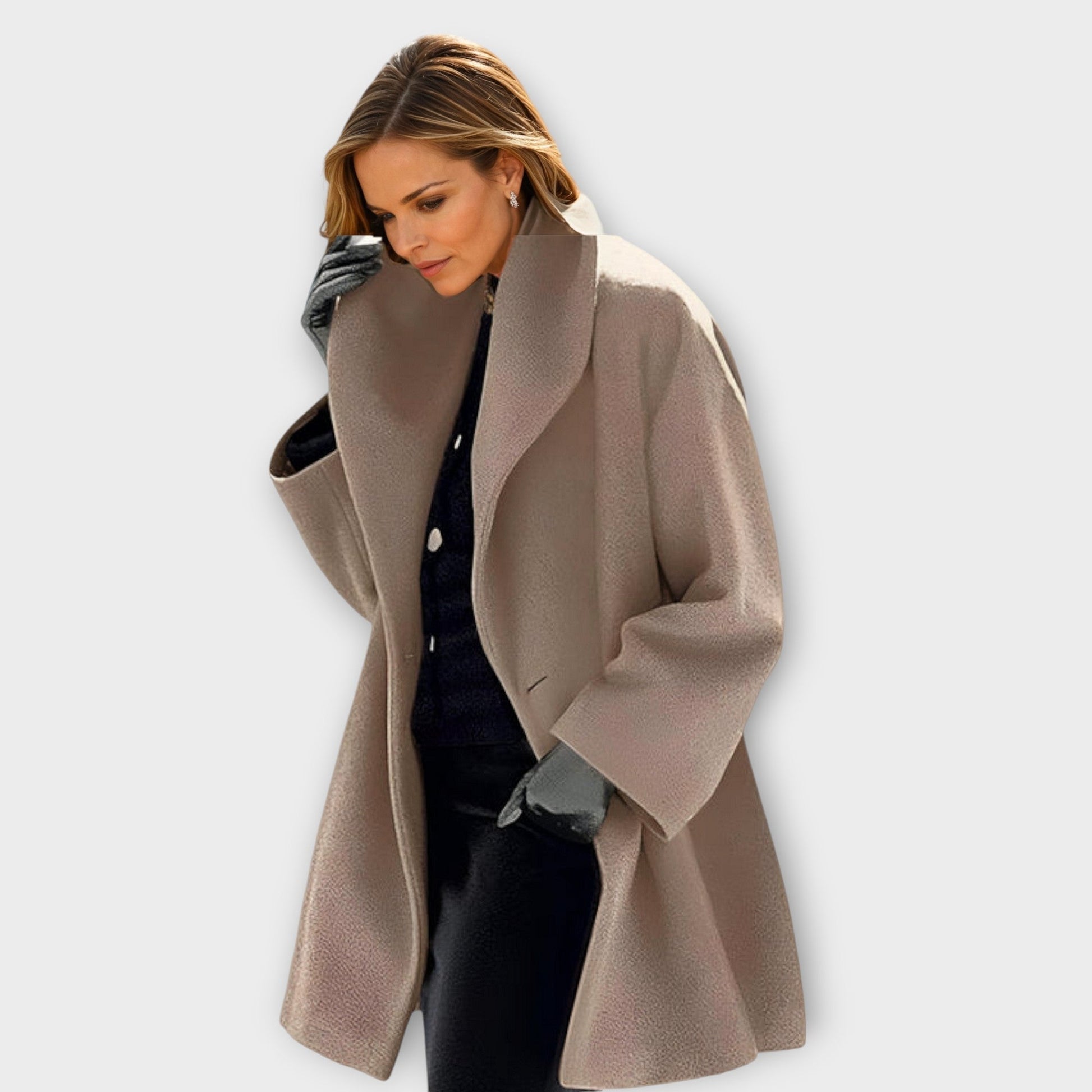 Timeless wool coat for women | Avery -4