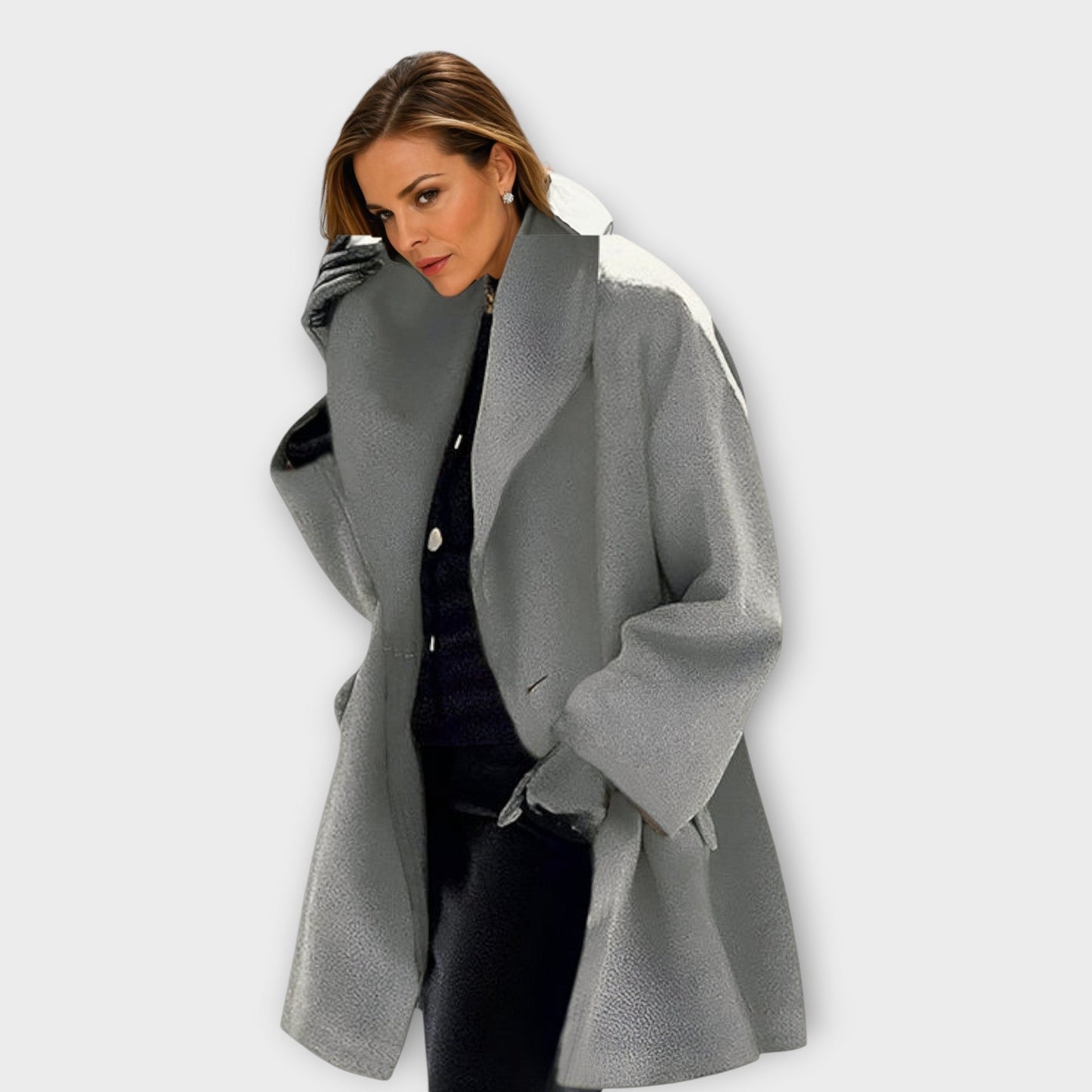 Timeless wool coat for women | Avery -5
