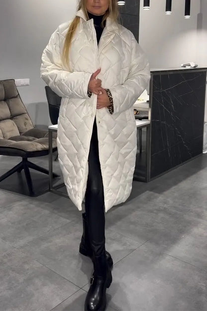 Elegant reversible quilted coat for women | Eliana -3