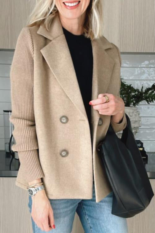 Elegant knit-sleeve everyday blazer for women | Sorelle -2
