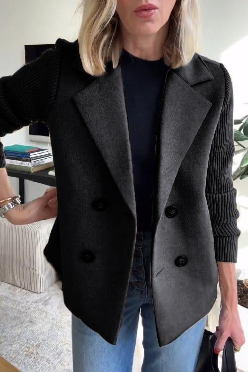 Elegant knit-sleeve everyday blazer for women | Sorelle -3
