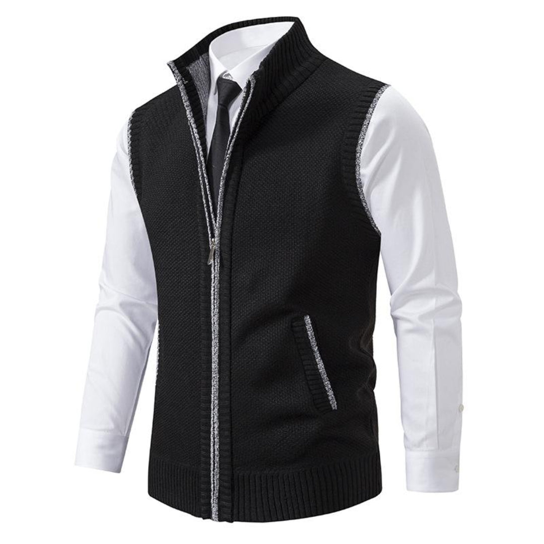 Elegant knitted Italian-style vest gilet for men | Kevin -5