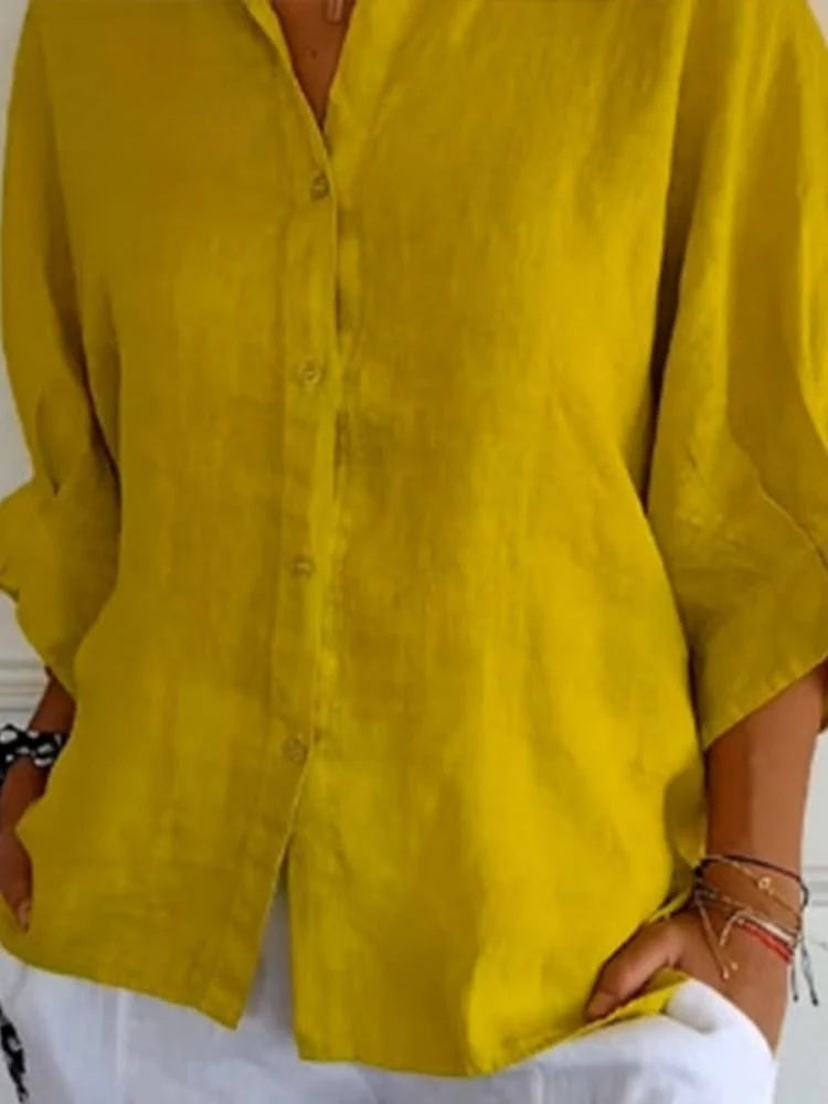Stylish button-up shirt with refined silhouette for women | Luna