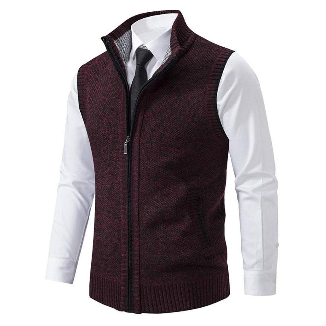 Elegant knitted Italian-style vest gilet for men | Kevin -6