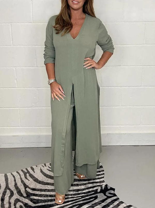 Lara casual two-piece suit dress for women -1