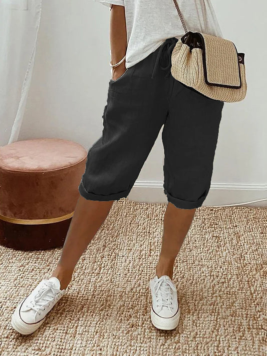 Knee length shorts for women -1
