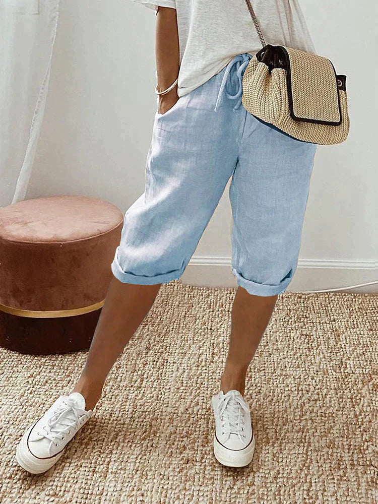 Knee length shorts for women -4