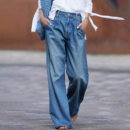 Aurelle Crissy relaxed wide-leg jeans for women