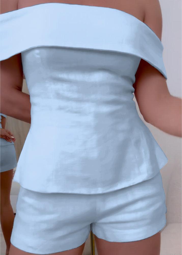 Cropped button two-piece suit for women | Marlowe -14