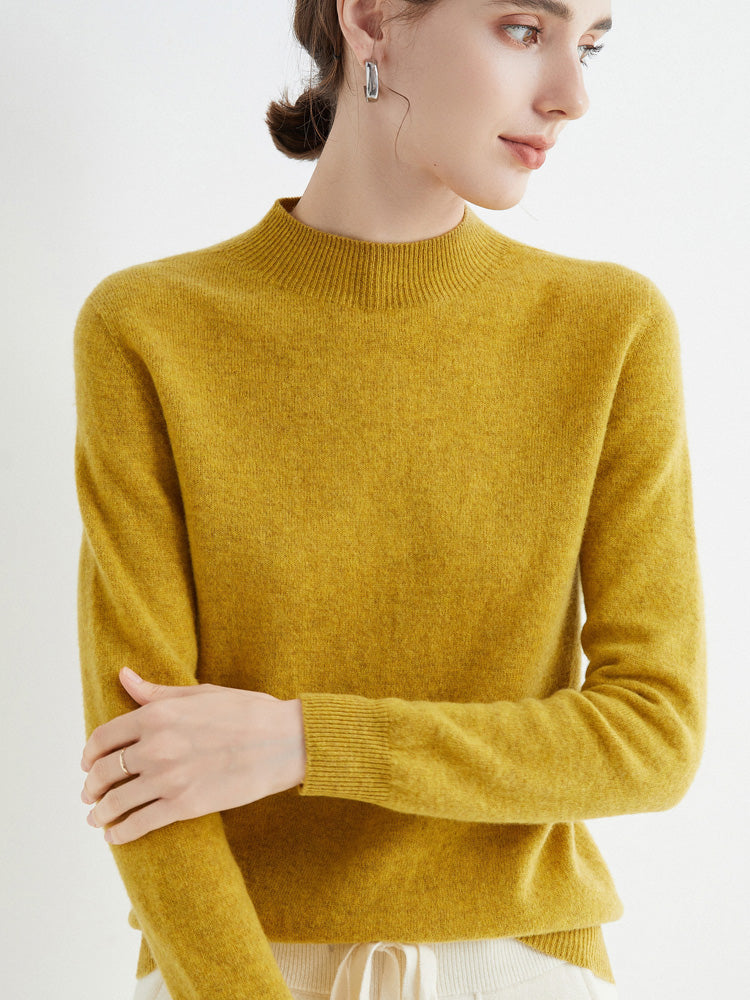 Jumper roll-neck elegant cachemire for women | Olenna -4