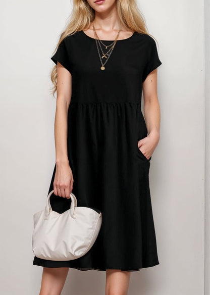 Dress mi-longue casual coton for women | Soline -2