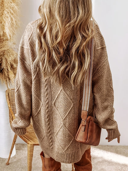 Juno cable knit jumper for women | Elara -2