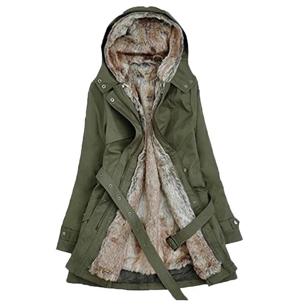 Coat winter capuche fausse fourrure parka for women | Mila -7
