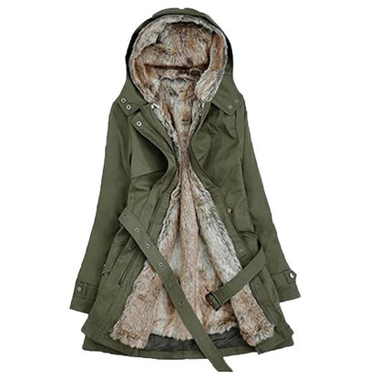 Coat winter capuche fausse fourrure parka for women | Mila -7