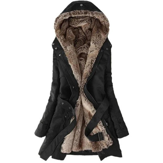 Coat winter capuche fausse fourrure parka for women | Mila -1