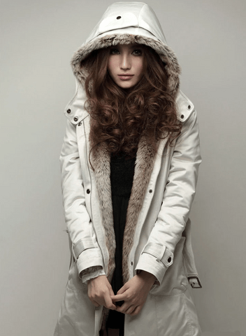 Coat winter capuche fausse fourrure parka for women | Mila -3