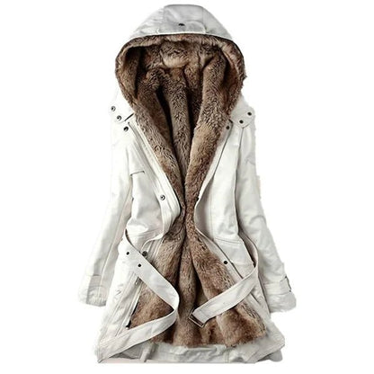 Coat winter capuche fausse fourrure parka for women | Mila -6