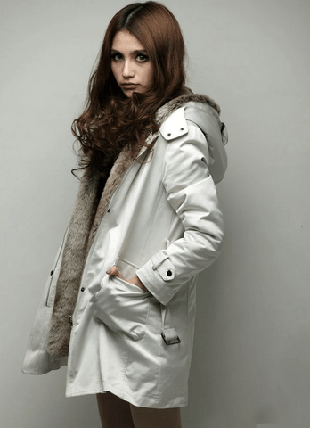 Coat winter capuche fausse fourrure parka for women | Mila -2