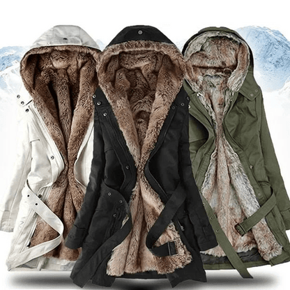 Coat winter capuche fausse fourrure parka for women | Mila -5