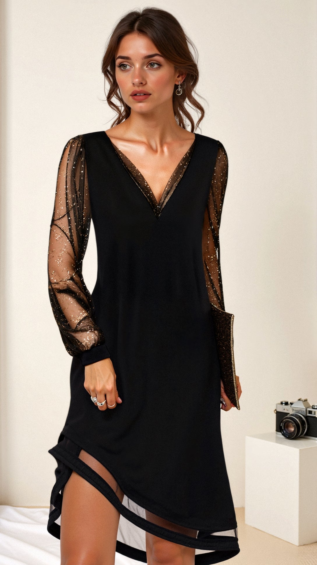 Sophisticated long evening dress for women | Aria -1