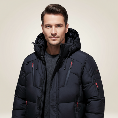 Warm thick fleece-lined winter parka for men | Nordfall -6