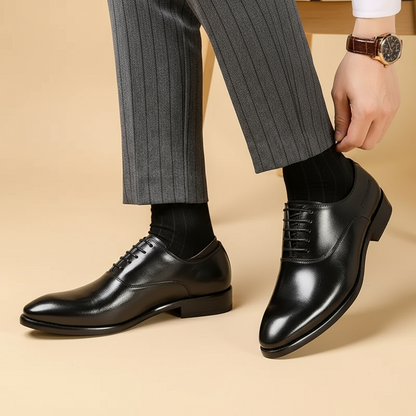 Classic orthopaedic leather oxford dress shoes for men -3
