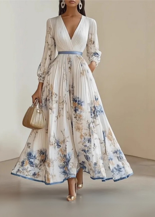 Elegant floral everyday maxi dress for women | Katie -1