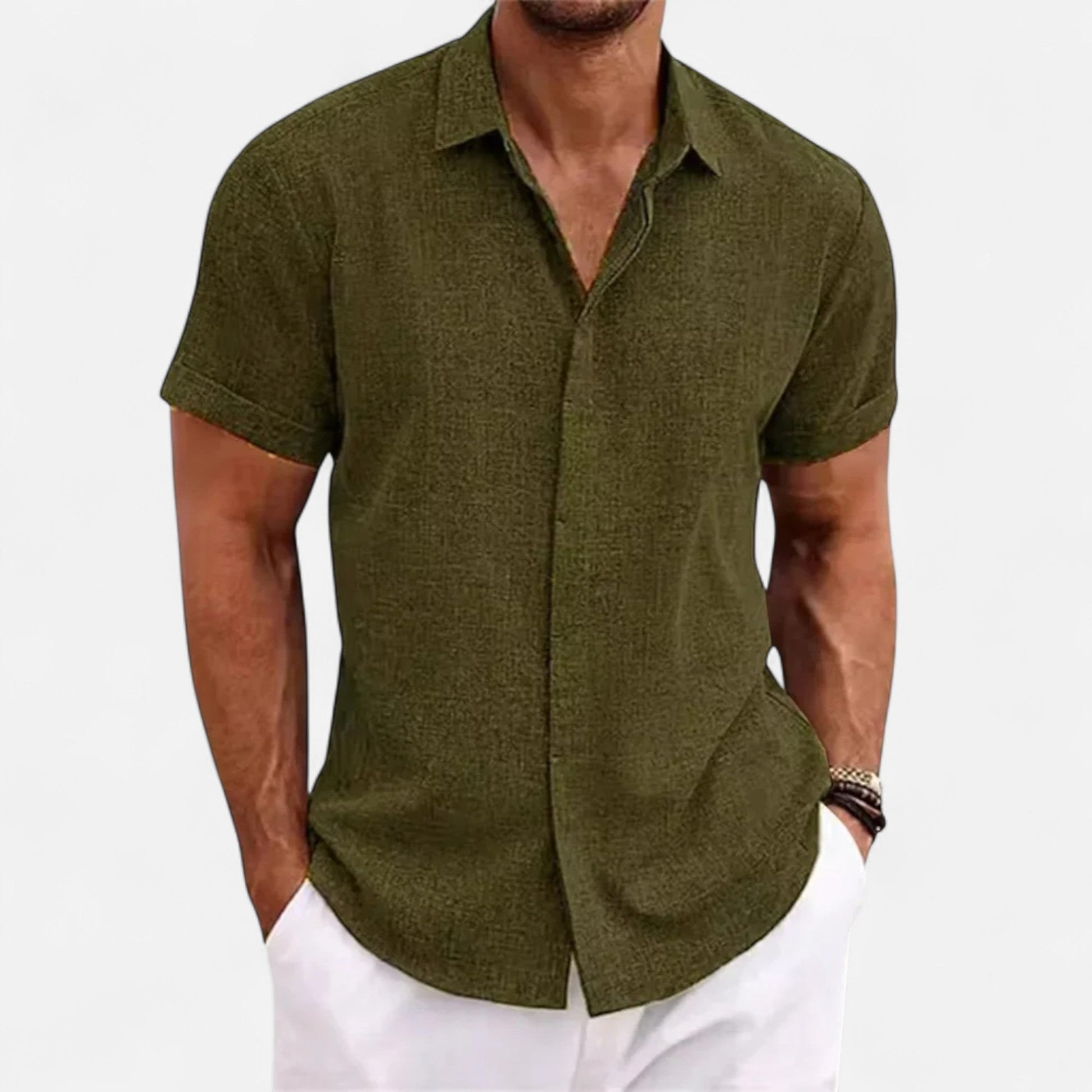 Refined coastal summer shirt for men -6