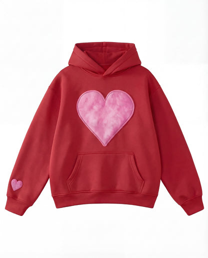 Oversized heart design cosy pullover for women | Candace -2