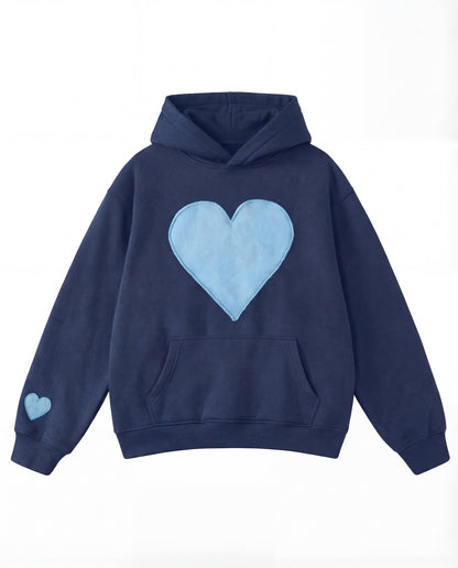 Oversized heart design cosy pullover for women | Candace -1