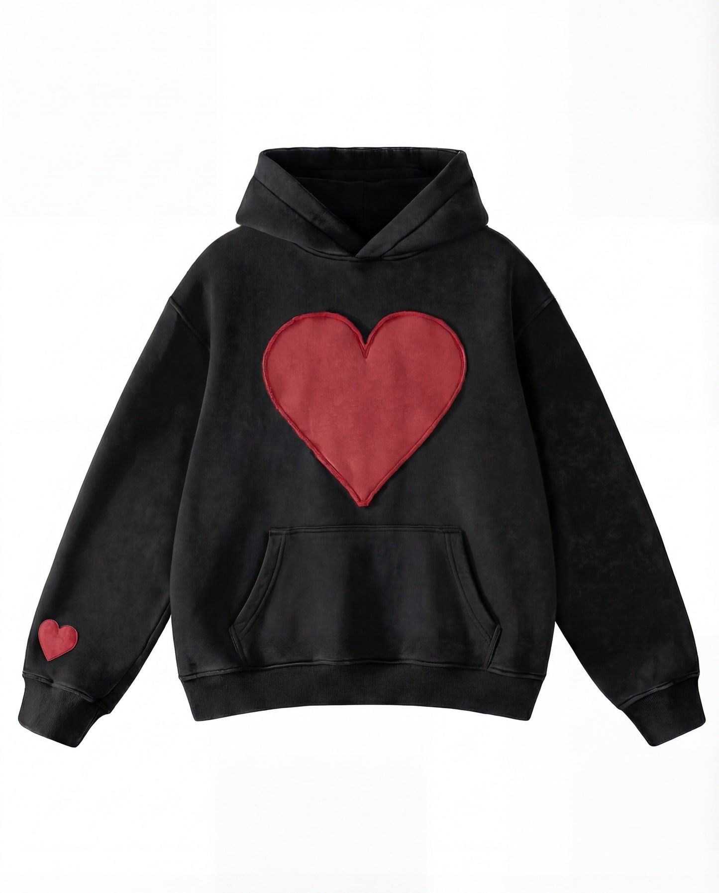 Oversized heart design cosy pullover for women | Candace -3