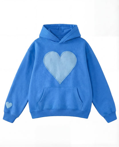 Oversized heart design cosy pullover for women | Candace -4