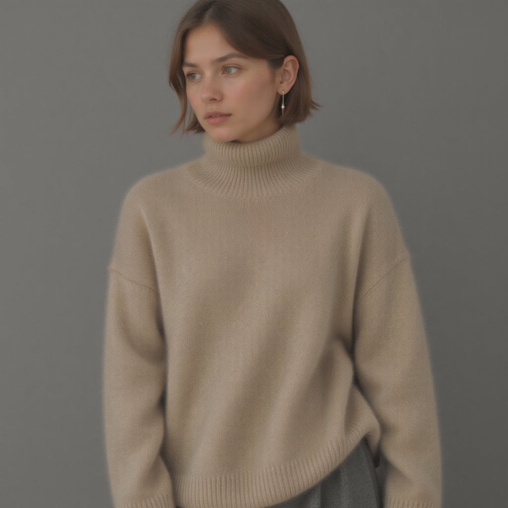 Oversized turtleneck jumper for women | Alina -3