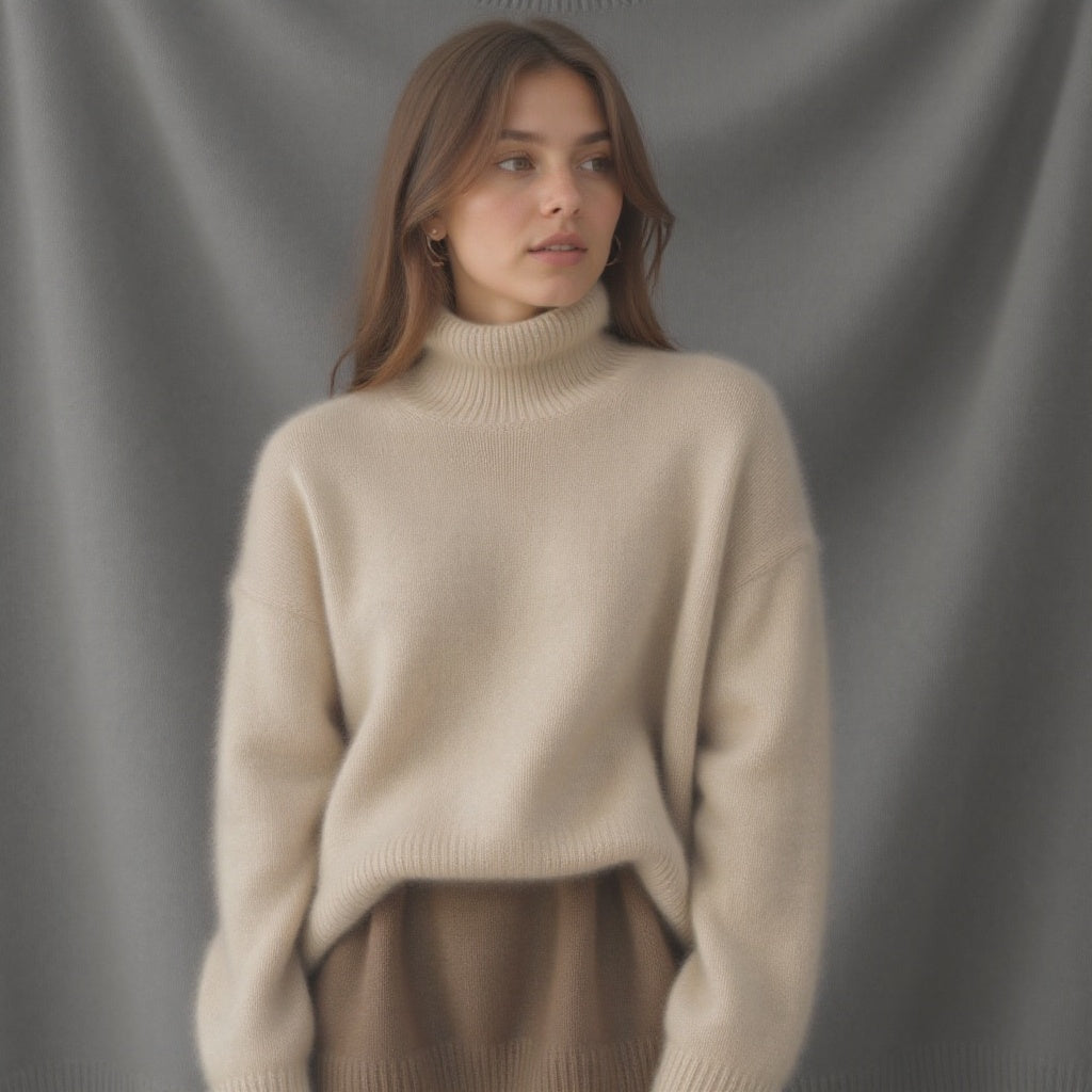 Oversized turtleneck jumper for women | Alina -2