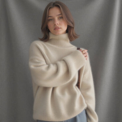 Oversized turtleneck jumper for women | Alina -10