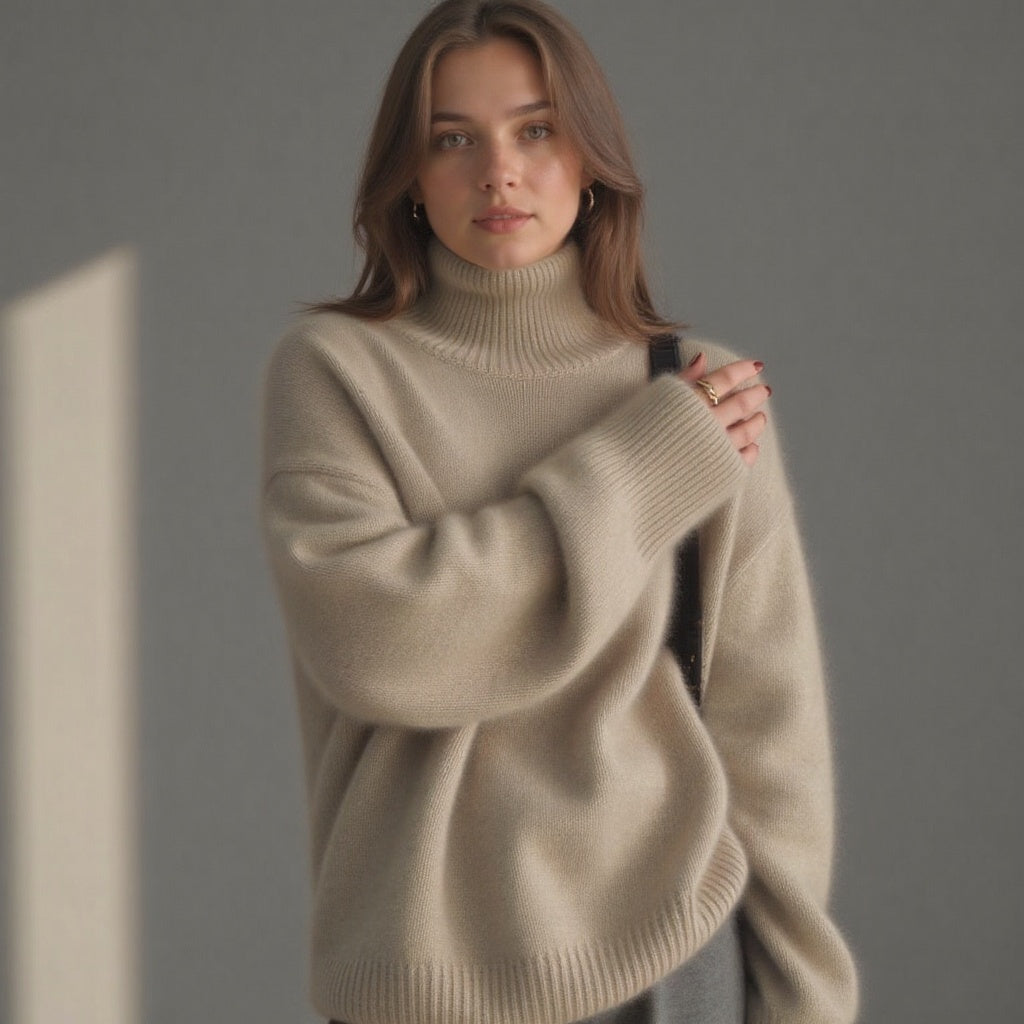 Oversized turtleneck jumper for women | Alina -7