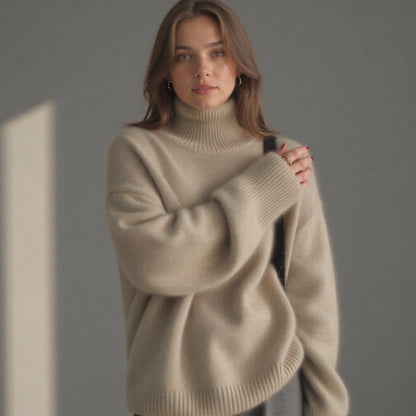 Oversized turtleneck jumper for women | Alina -8