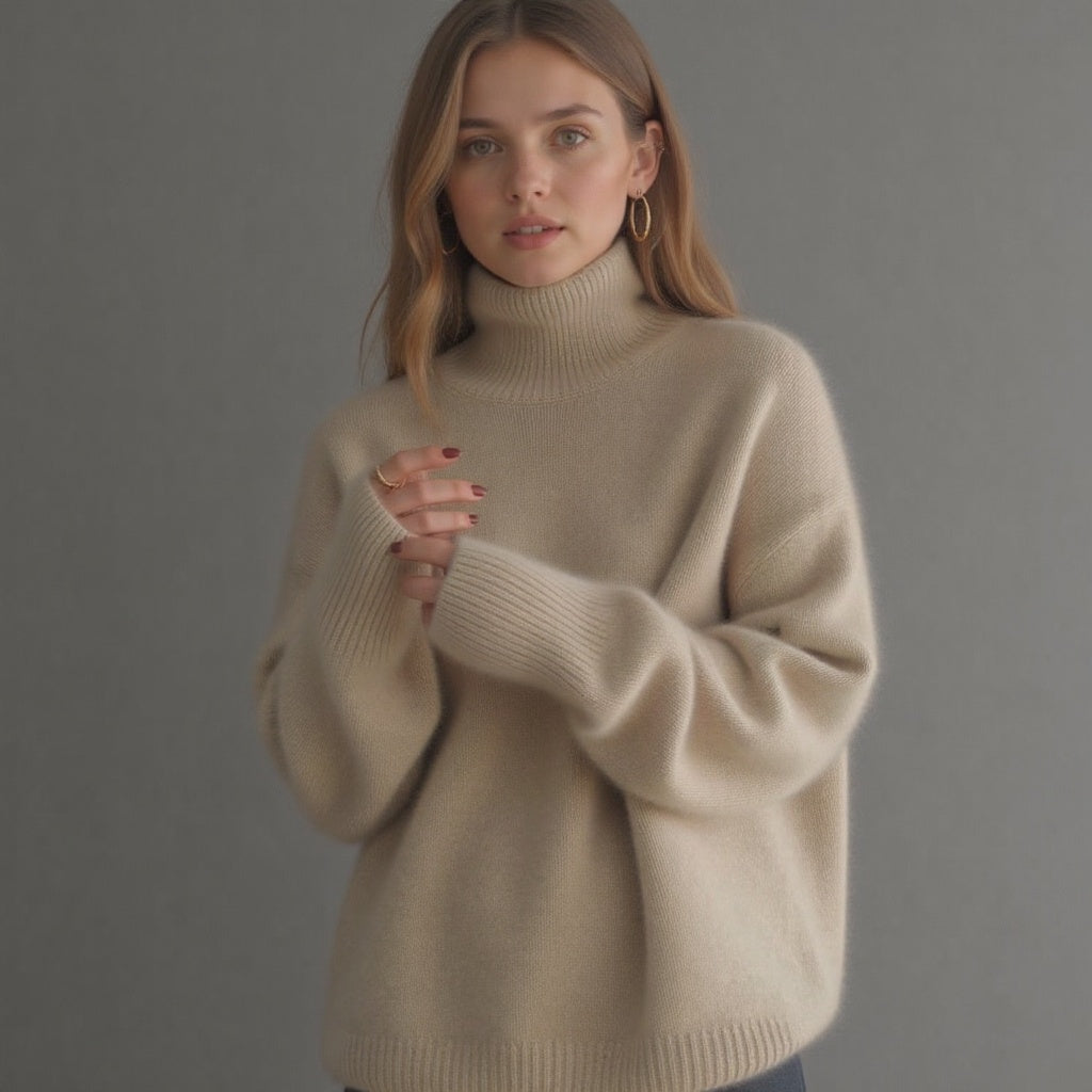 Oversized turtleneck jumper for women | Alina -12