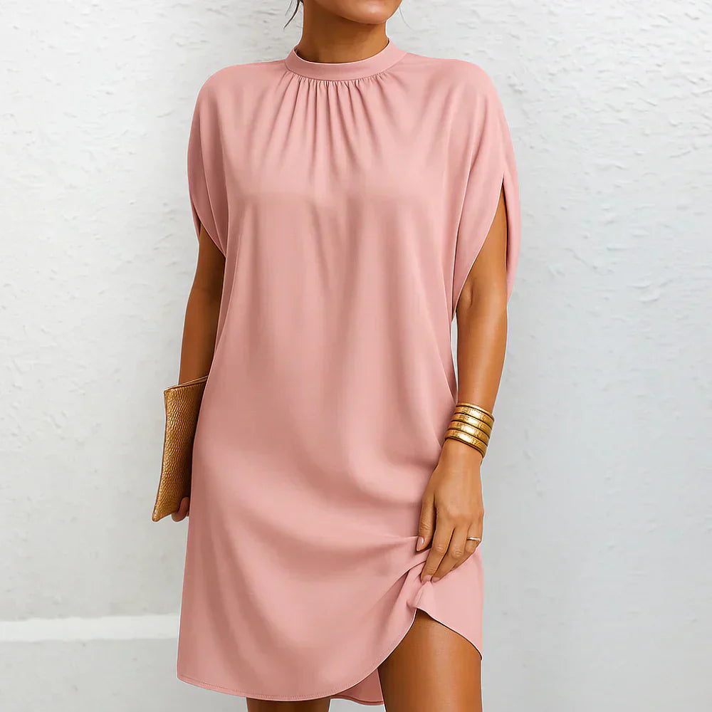 Elegant draped mini dress for women | Seraphine -7
