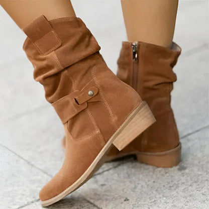 Classic orthopaedic suede ankle boots for women | Esther -6